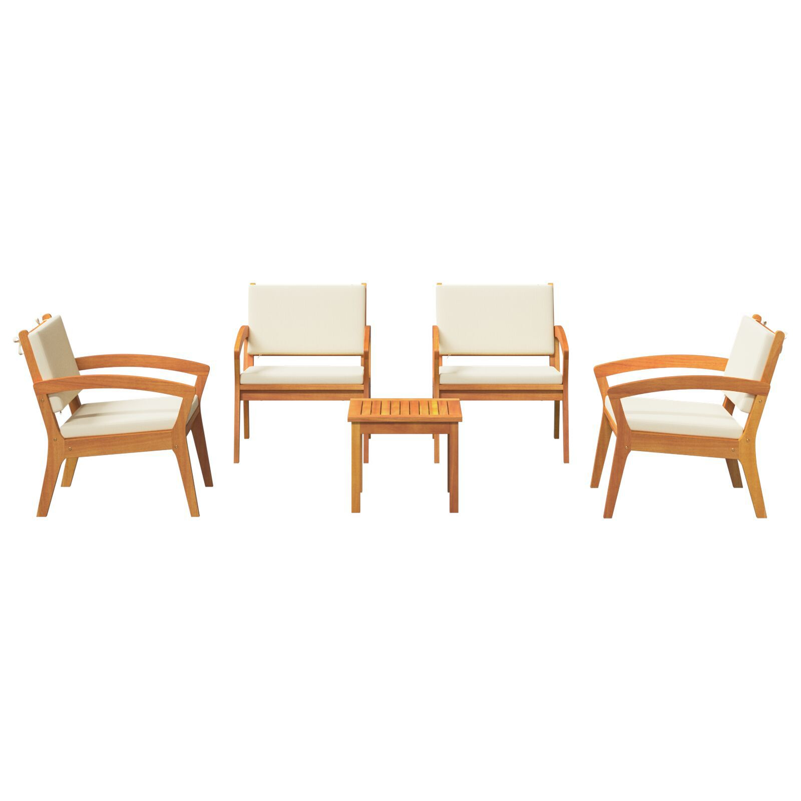 vidaXL Set bistro 5 pcs Maro 45 x 45 x 38cm Lemn masiv de acacia vidaXL Set bistro 5 pcs Maro 45 x 45 x 38cm Lemn masiv de acacia