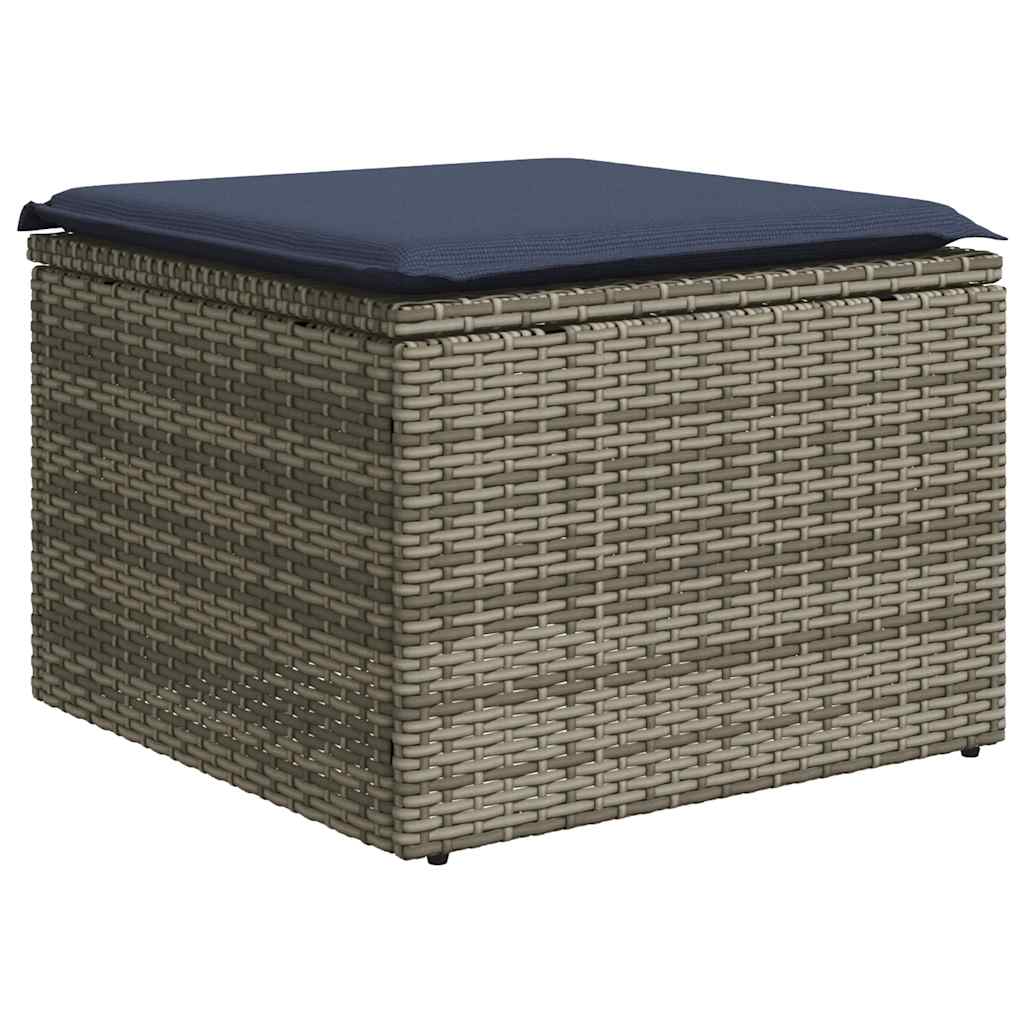 vidaXL Set mobilier grădină cu perne 2 piese gri poliratan/lemn acacia
