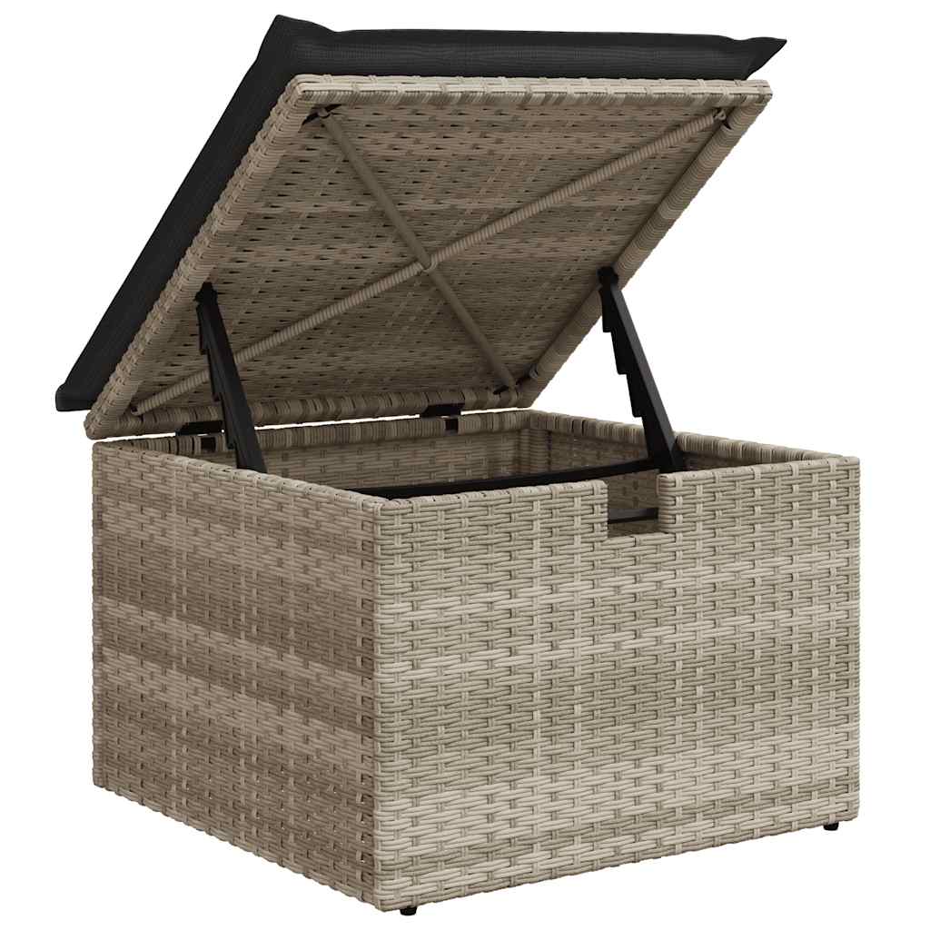 vidaXL Set canapea de grădină cu perne, 2 piese, gri deschis poliratan