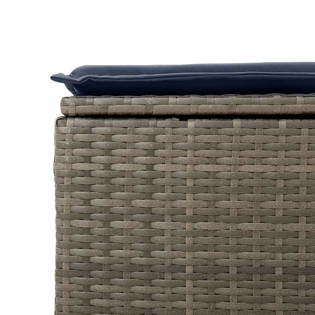vidaXL Set mobilier grădină cu perne 2 piese gri poliratan/lemn acacia