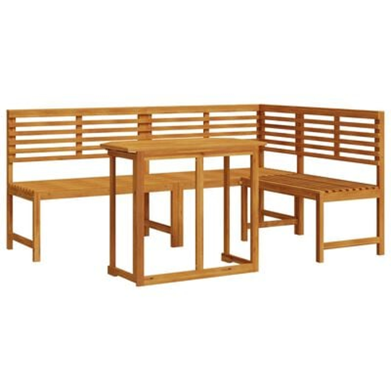 vidaXL Set bistro de grădină, 3 piese, lemn masiv de acacia