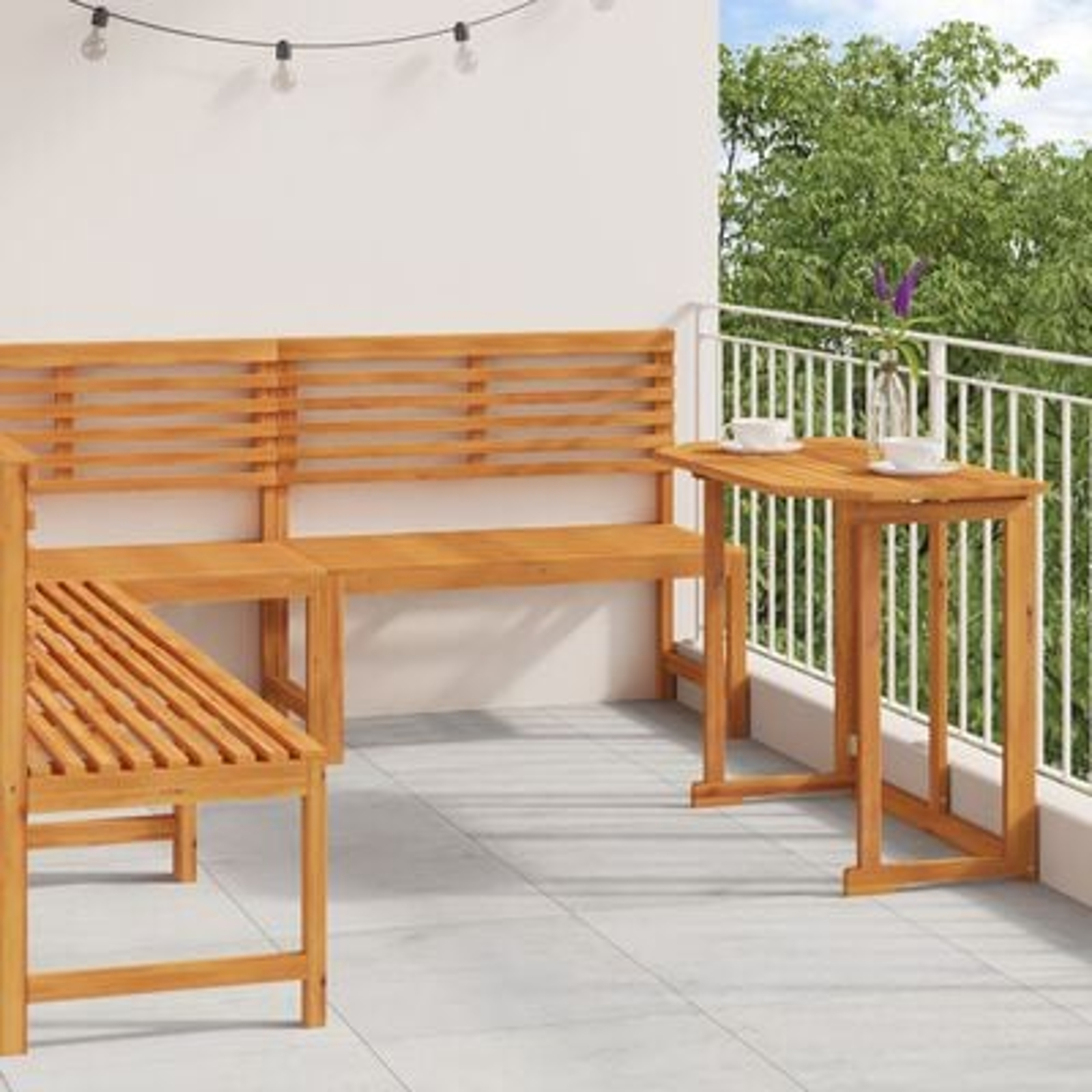 vidaXL Set mobilier de grădină, 4 piese, lemn masiv de acacia