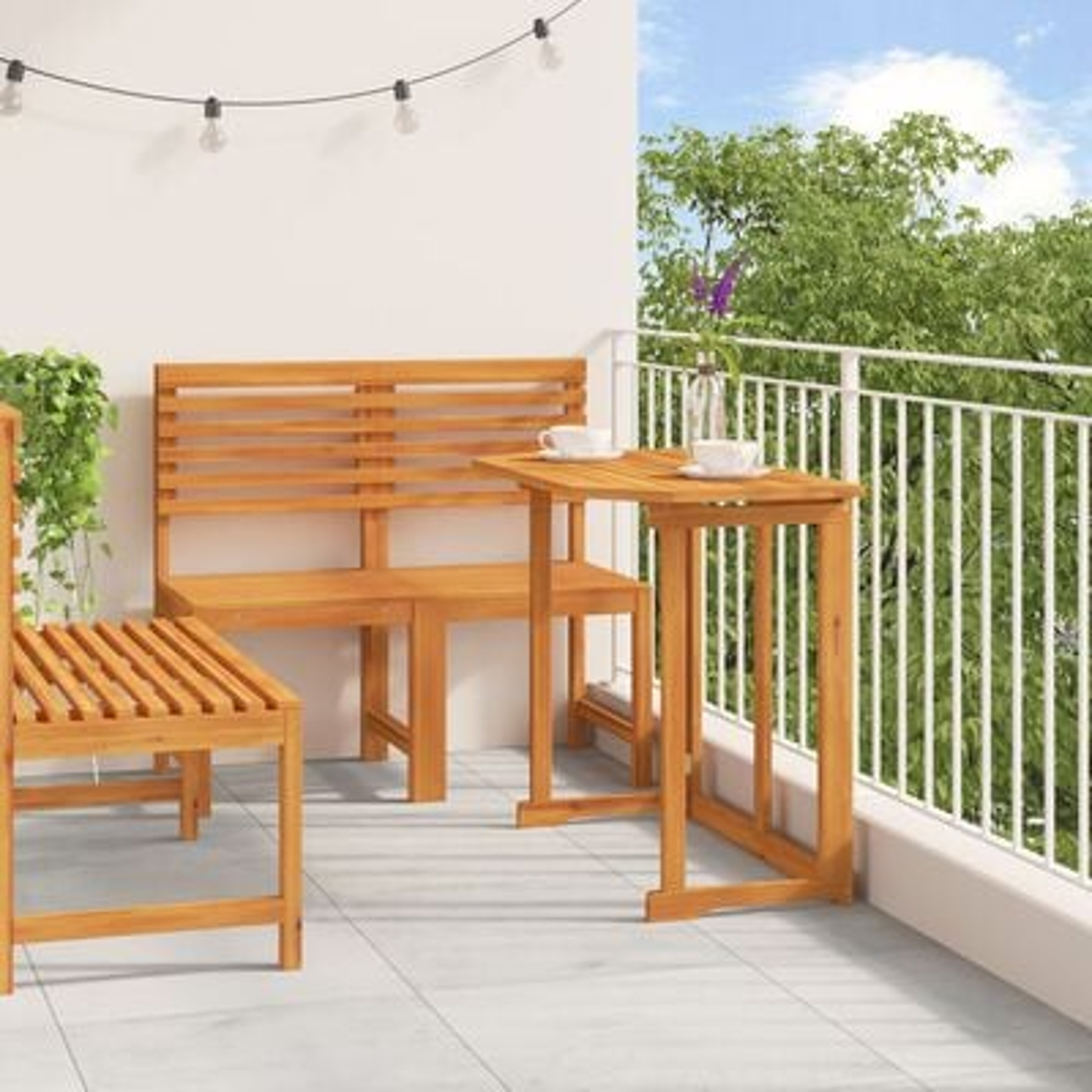 vidaXL Set mobilier de grădină, 4 piese, lemn masiv de acacia