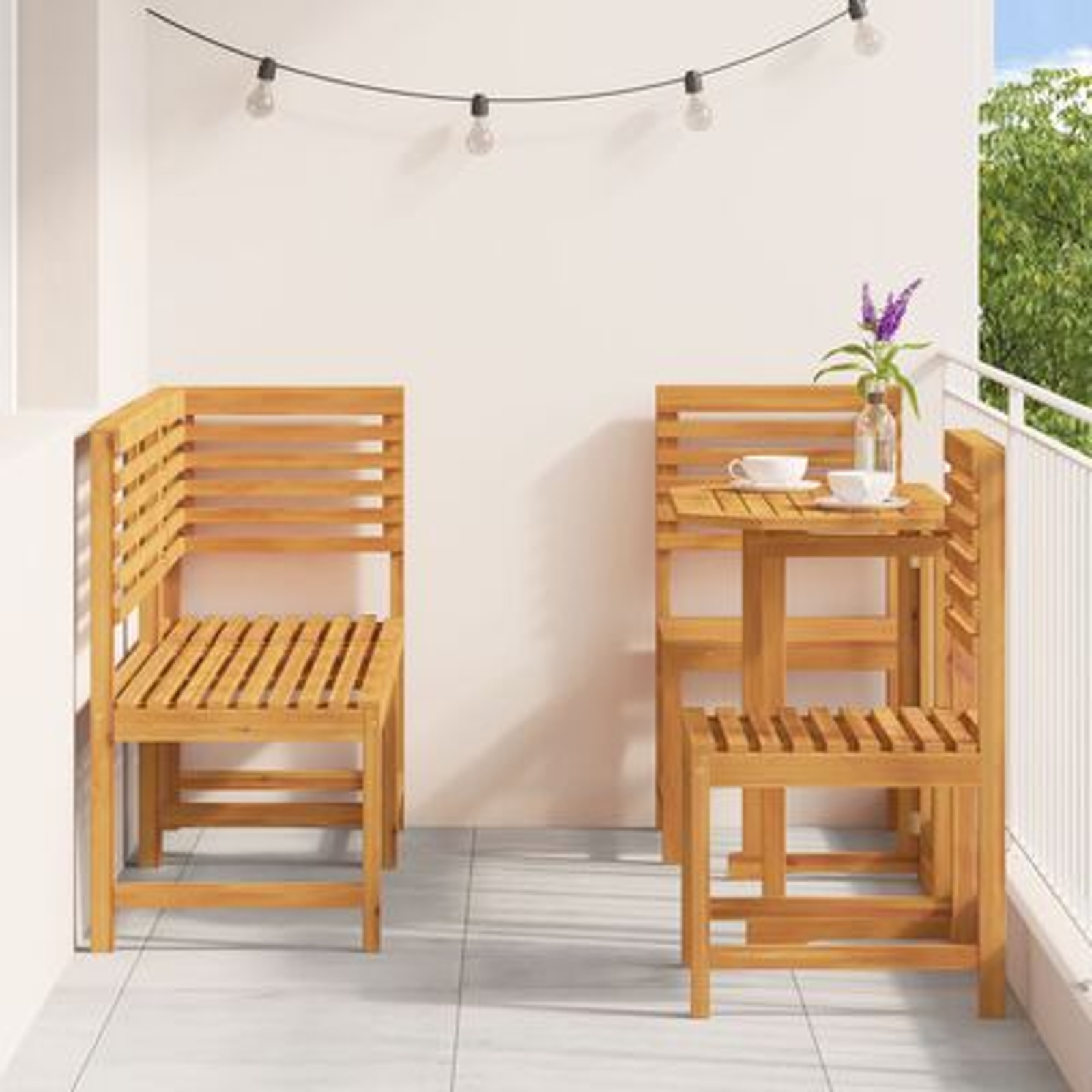 vidaXL Set mobilier de grădină, 5 piese, lemn masiv de acacia