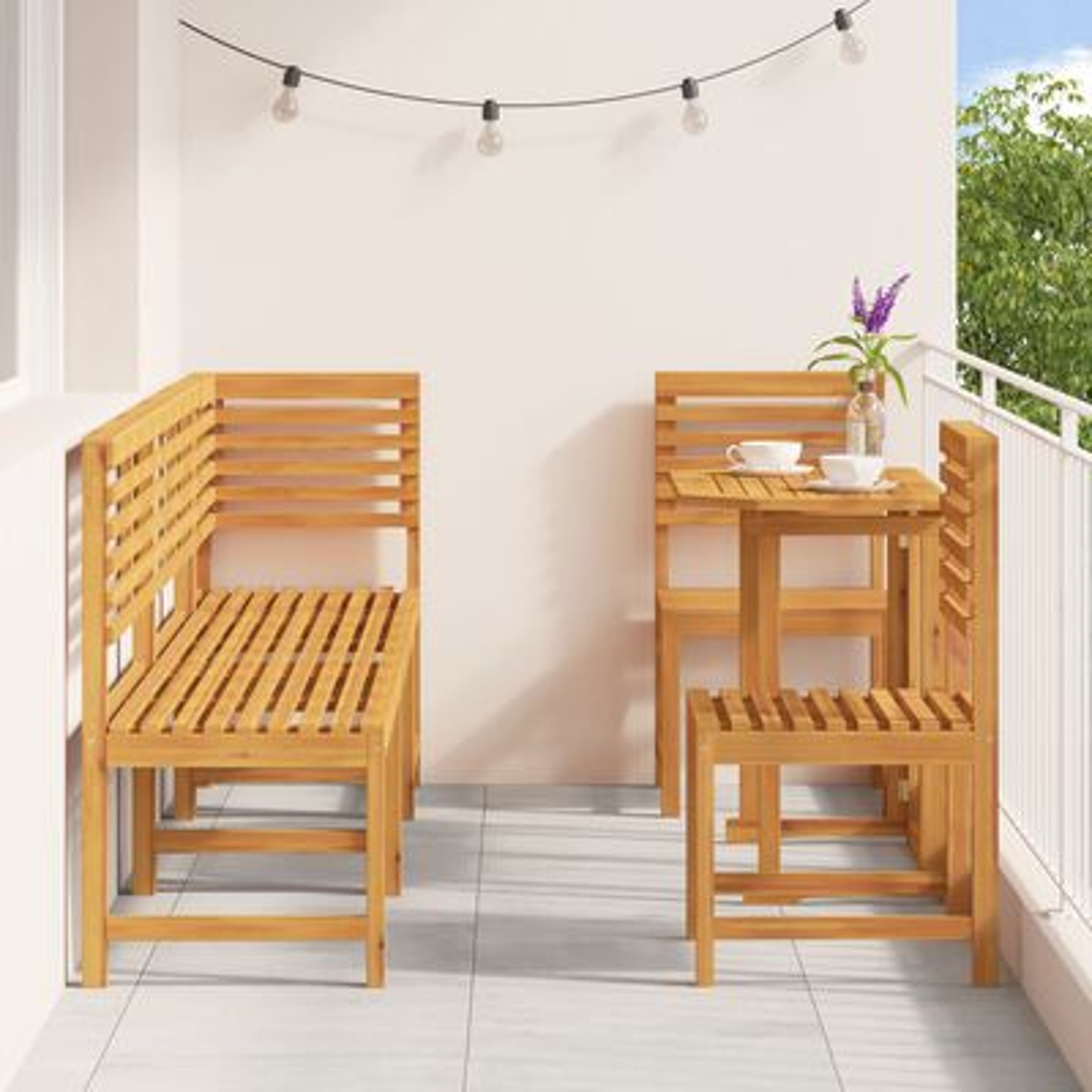 vidaXL Set mobilier de grădină, 6 piese, lemn masiv de acacia