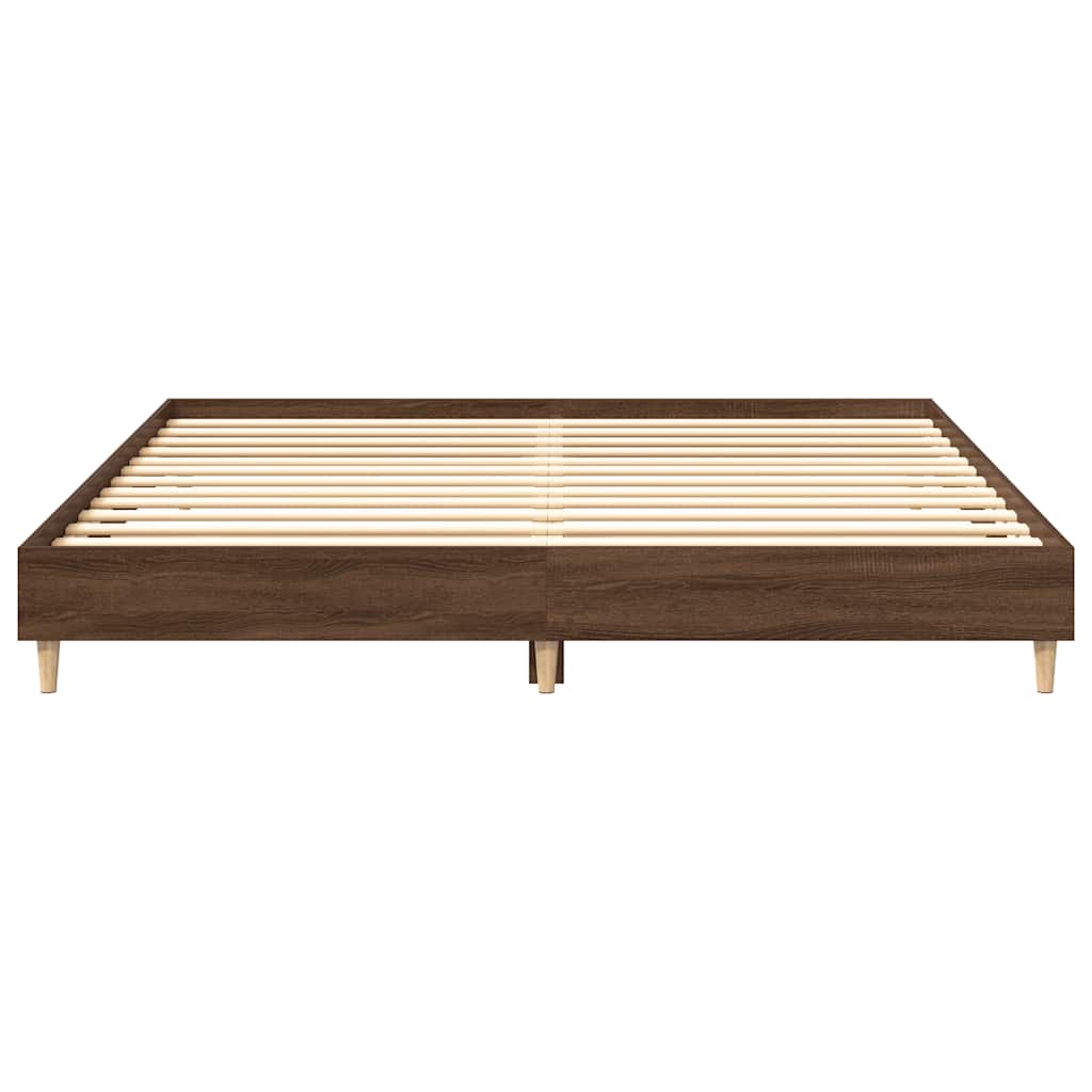 vidaXL Cadru de pat fără saltea Stejar maro 200x200 cm Lemn prelucrat vidaXL Cadru de pat fără saltea Stejar maro 200x200 cm Lemn prelucrat