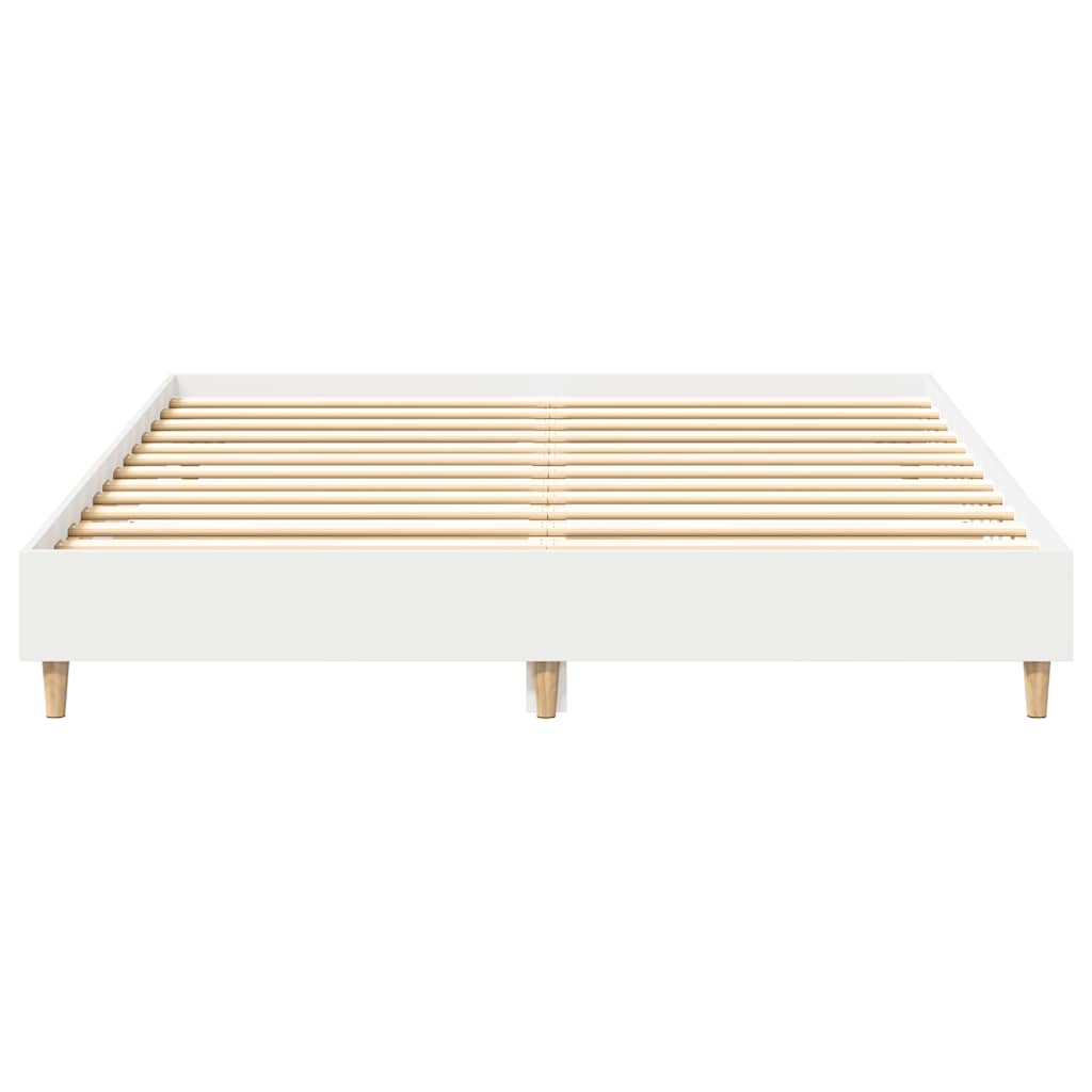 vidaXL Cadru de pat fără saltea, alb, 150x200 cm, lemn prelucrat vidaXL Cadru de pat fără saltea, alb, 150x200 cm, lemn prelucrat