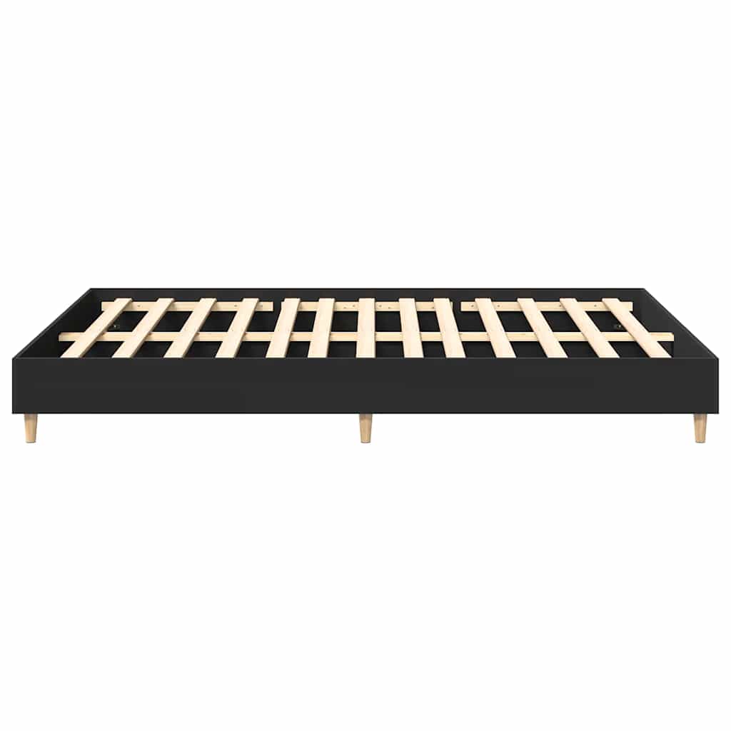 vidaXL Cadru de pat fără saltea, negru, 150x200 cm, lemn prelucrat vidaXL Cadru de pat fără saltea, negru, 150x200 cm, lemn prelucrat