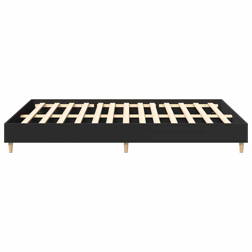 vidaXL Cadru de pat fără saltea, negru, 140x200 cm, lemn prelucrat vidaXL Cadru de pat fără saltea, negru, 140x200 cm, lemn prelucrat