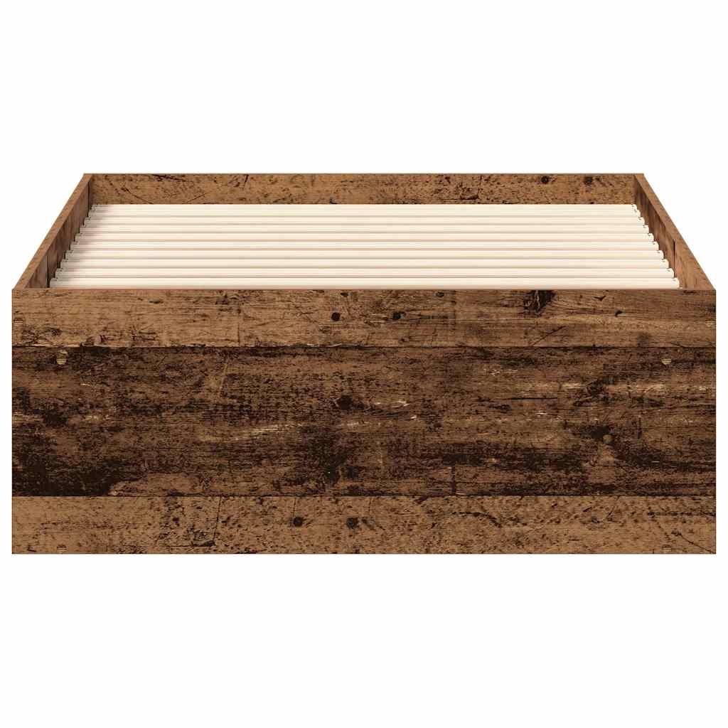 vidaXL Cadru de pat fără saltea Lemn vechi 100x200cm Lemn prelucrat