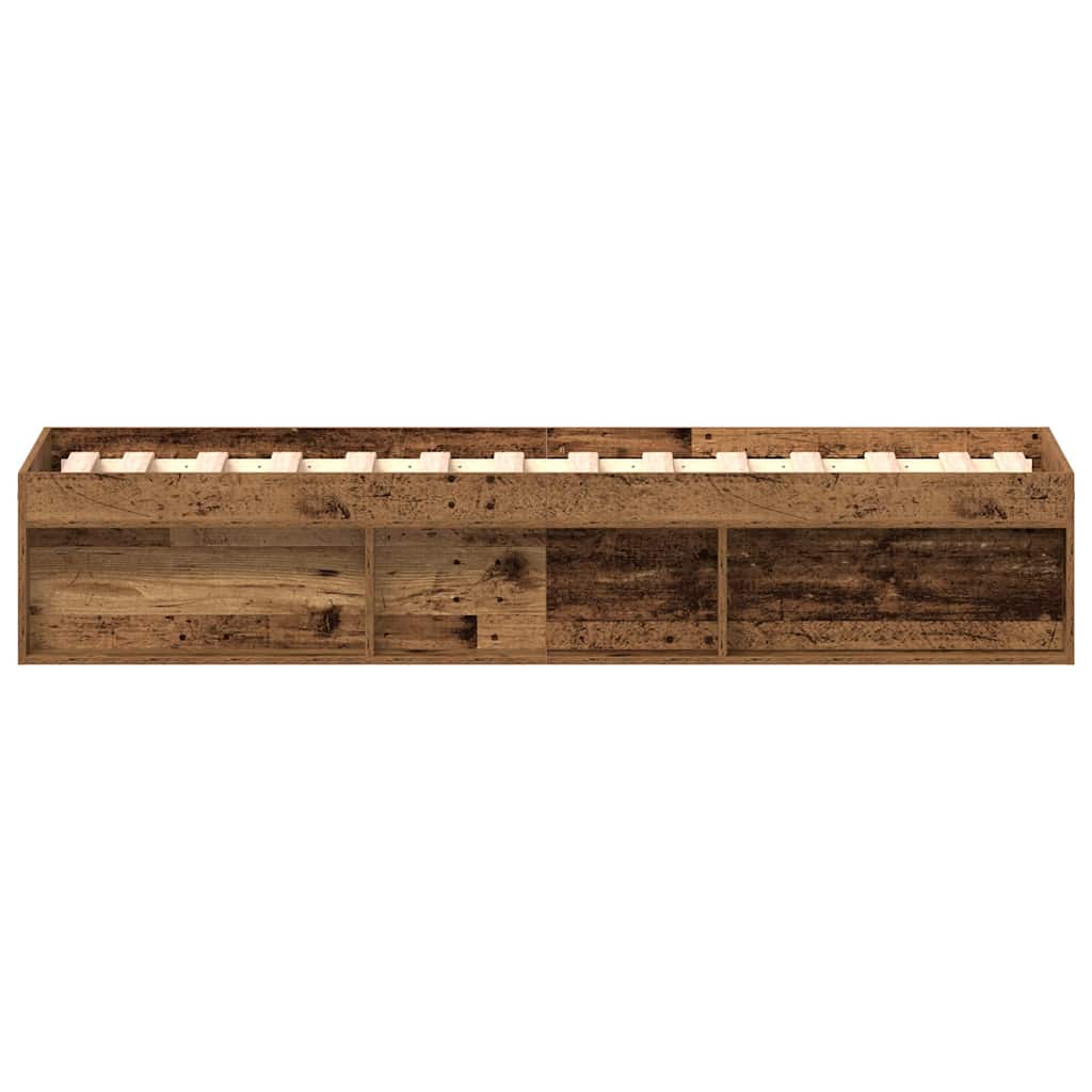 vidaXL Cadru de pat fără saltea Lemn vechi 90x190cm Lemn prelucrat vidaXL Cadru de pat fără saltea Lemn vechi 90x190cm Lemn prelucrat