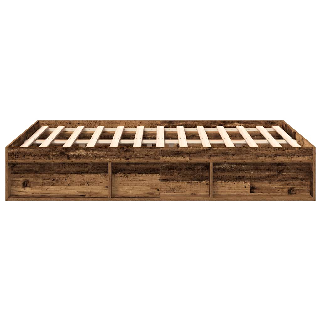 vidaXL Cadru de pat fără saltea Lemn vechi 160x200cm Lemn prelucrat