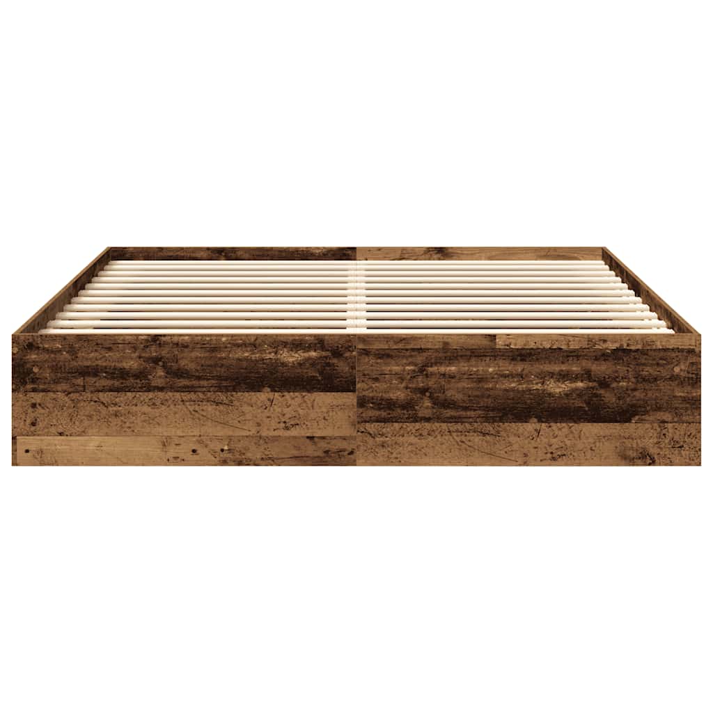 vidaXL Cadru de pat fără saltea Lemn vechi 200x200cm Lemn prelucrat vidaXL Cadru de pat fără saltea Lemn vechi 200x200cm Lemn prelucrat