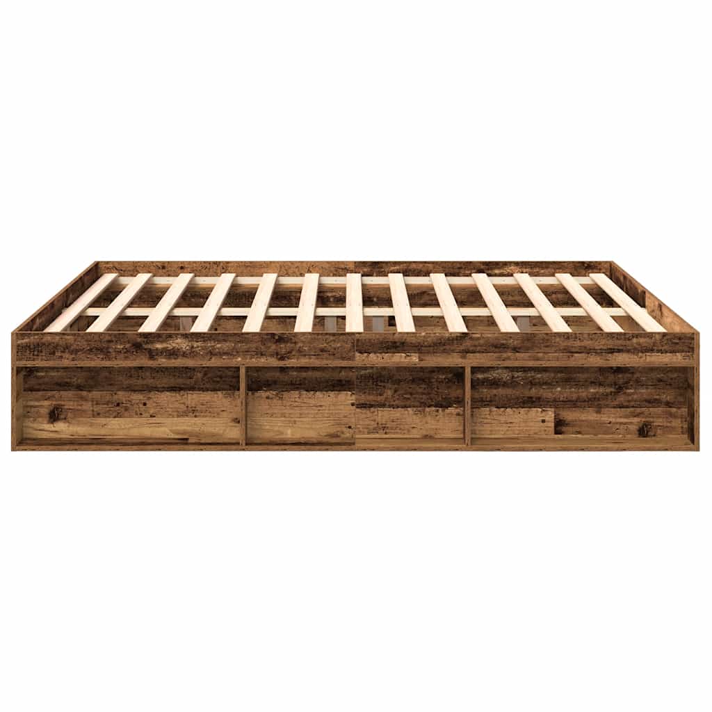 vidaXL Cadru de pat fără saltea Lemn vechi 200x200cm Lemn prelucrat vidaXL Cadru de pat fără saltea Lemn vechi 200x200cm Lemn prelucrat