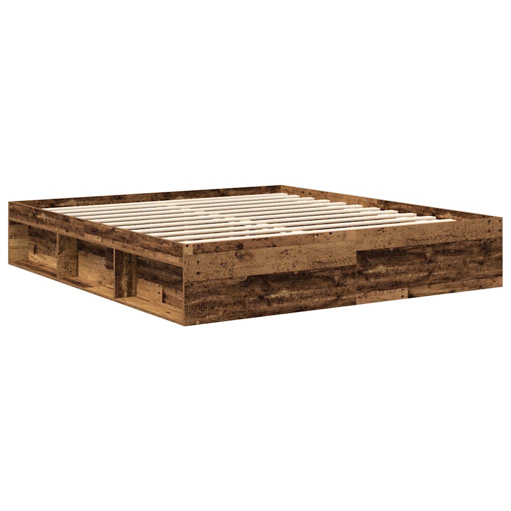 vidaXL Cadru de pat fără saltea Lemn vechi 200x200cm Lemn prelucrat vidaXL Cadru de pat fără saltea Lemn vechi 200x200cm Lemn prelucrat