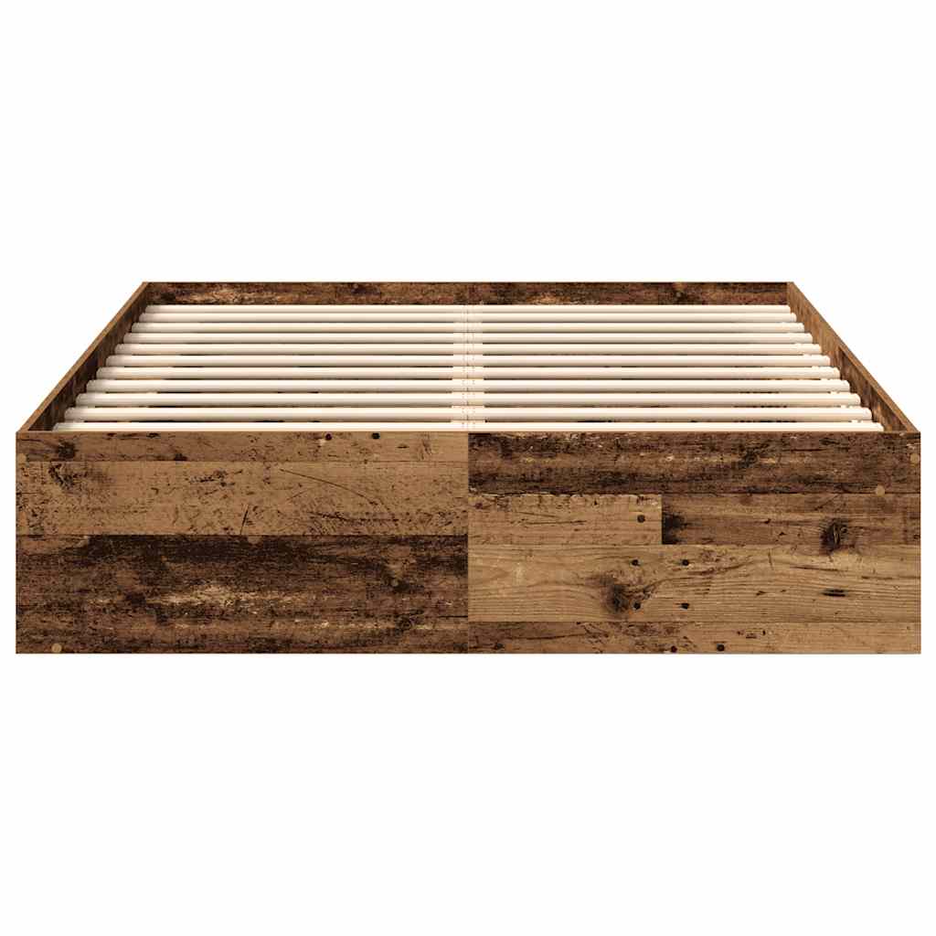 vidaXL Cadru de pat fără saltea Lemn vechi 120x190cm Lemn prelucrat vidaXL Cadru de pat fără saltea Lemn vechi 120x190cm Lemn prelucrat