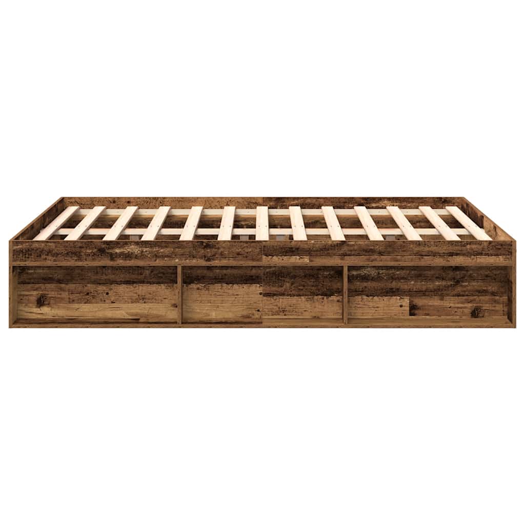 vidaXL Cadru de pat fără saltea Lemn vechi 120x190cm Lemn prelucrat vidaXL Cadru de pat fără saltea Lemn vechi 120x190cm Lemn prelucrat