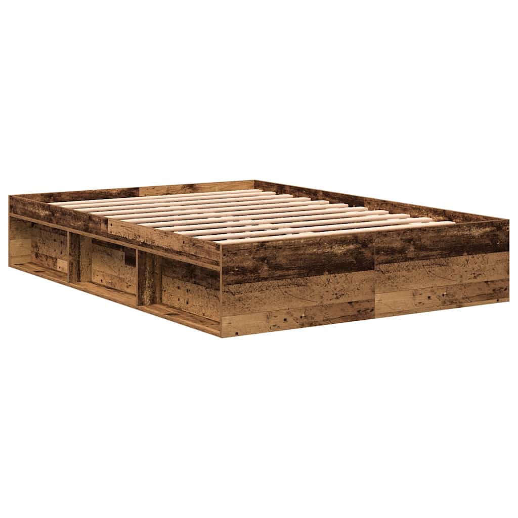 vidaXL Cadru de pat fără saltea Lemn vechi 120x190cm Lemn prelucrat vidaXL Cadru de pat fără saltea Lemn vechi 120x190cm Lemn prelucrat