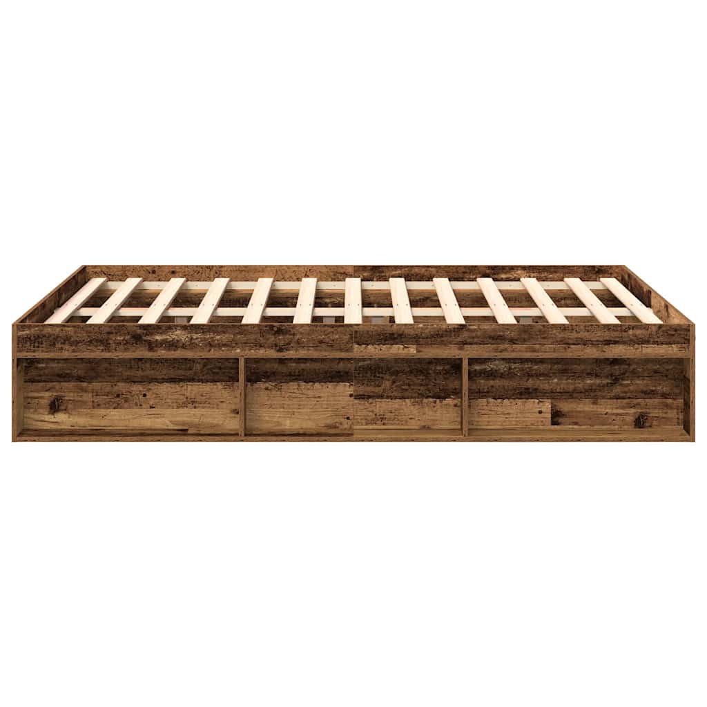 vidaXL Cadru de pat fără saltea Lemn vechi 140x190cm Lemn prelucrat vidaXL Cadru de pat fără saltea Lemn vechi 140x190cm Lemn prelucrat