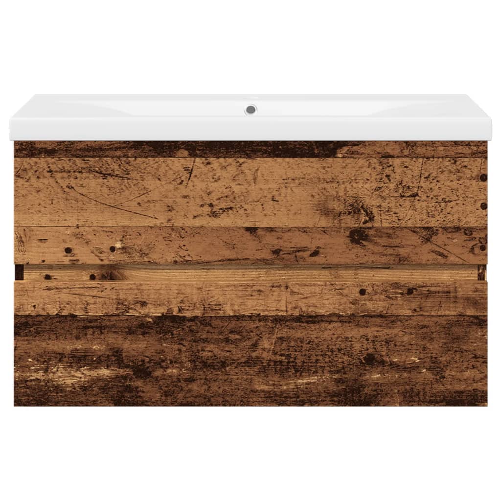 vidaXL Dulap pentru chiuveta, lavoar încorporat, lemn vechi