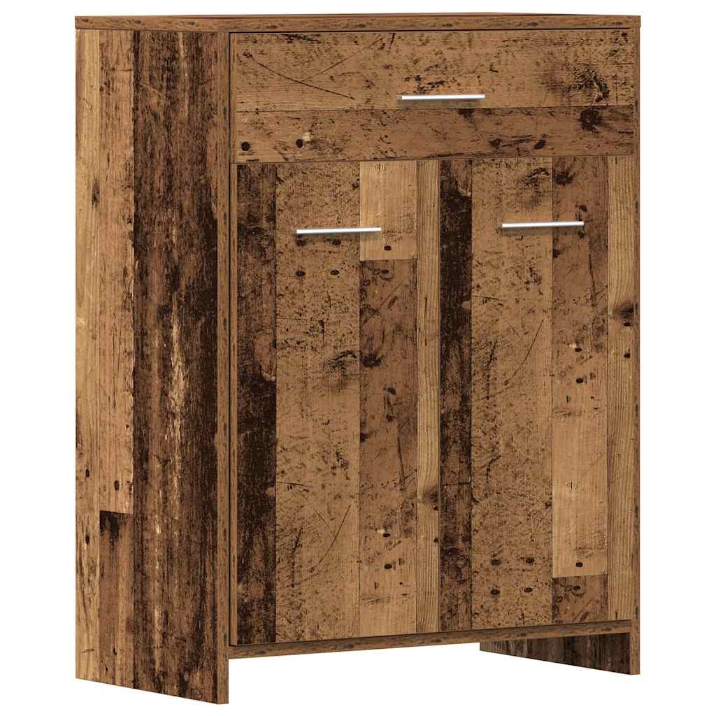 vidaXL Set mobilier de baie, 4 piese, lemn vechi, lemn prelucrat