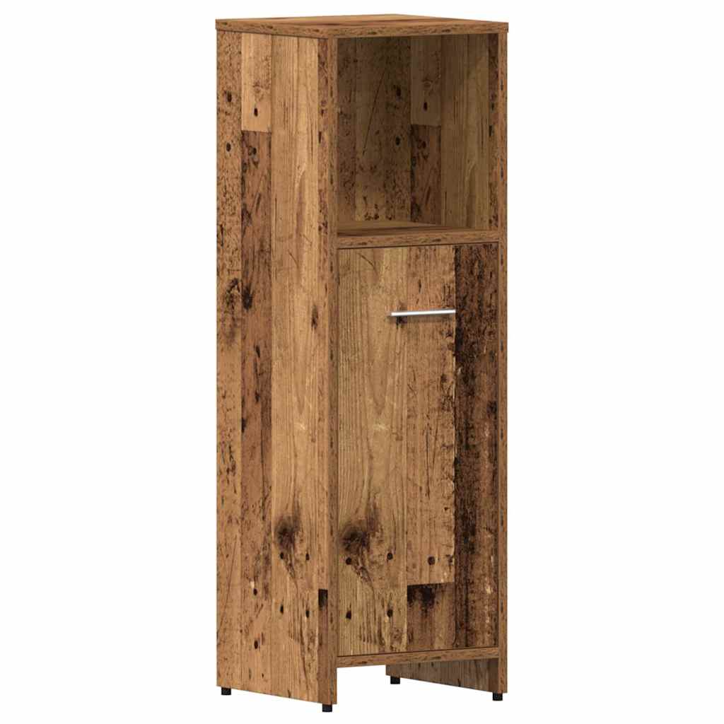 vidaXL Set mobilier de baie, 4 piese, lemn vechi, lemn prelucrat