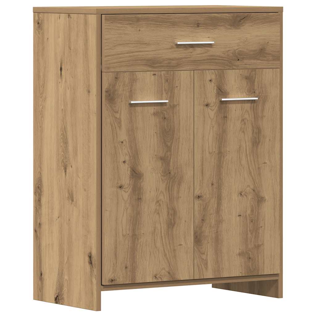 vidaXL Set mobilier de baie, 4 piese, stejar artizanal, lemn prelucrat