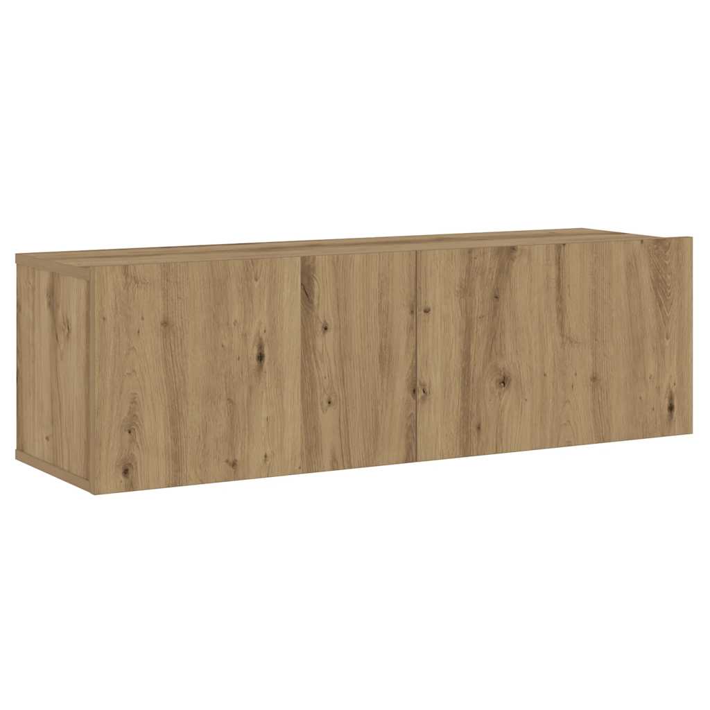 vidaXL Set dulap TV 8 piese montat pe perete Stejar artizanal vidaXL Set dulap TV 8 piese montat pe perete Stejar artizanal