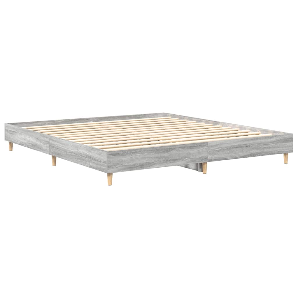 vidaXL Cadru de pat fără saltea Gri Sonoma 180x200cm Lemn prelucrat