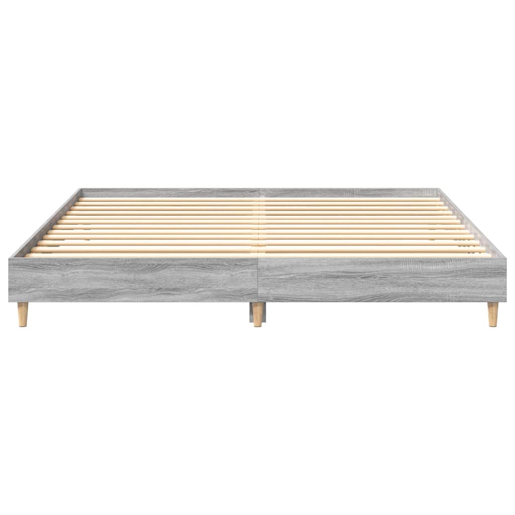 vidaXL Cadru de pat fără saltea Gri Sonoma 180x200cm Lemn prelucrat