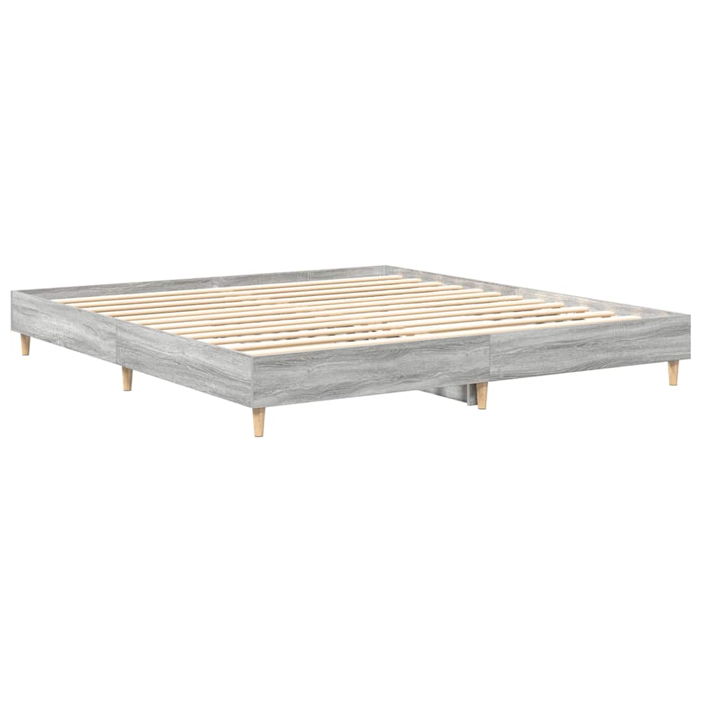 vidaXL Cadru de pat fără saltea Gri Sonoma 160x200cm lemn prelucrat
