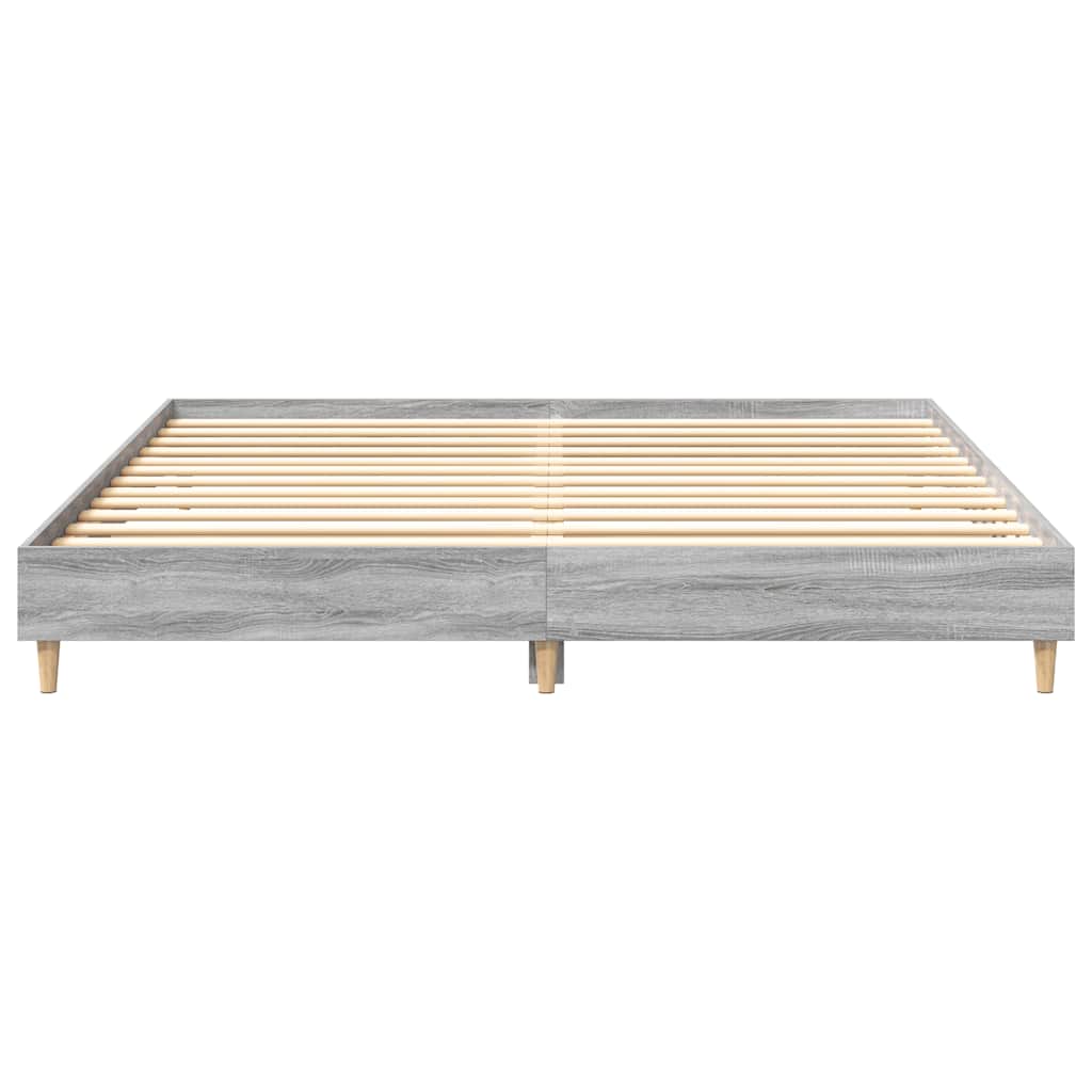 vidaXL Cadru de pat fără saltea Gri Sonoma 160x200cm lemn prelucrat