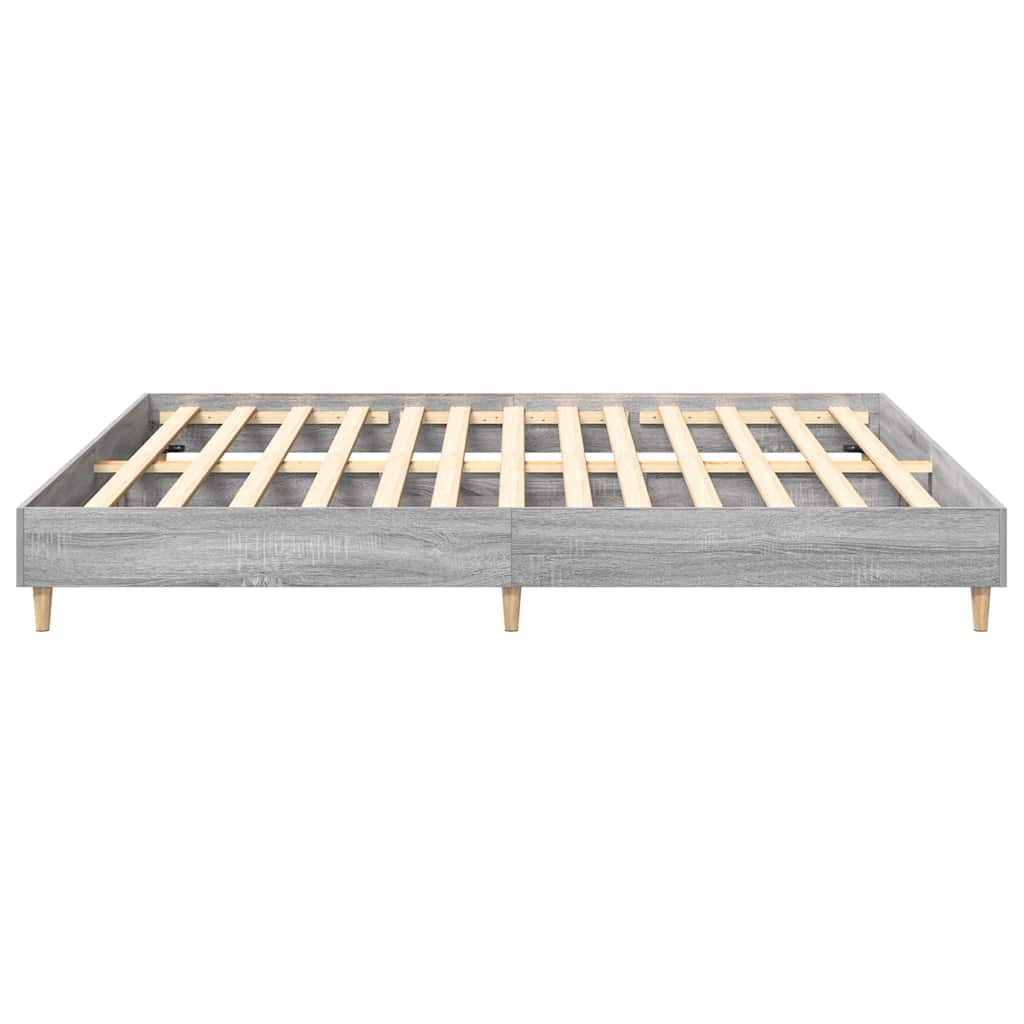 vidaXL Cadru de pat fără saltea Gri Sonoma 160x200cm lemn prelucrat