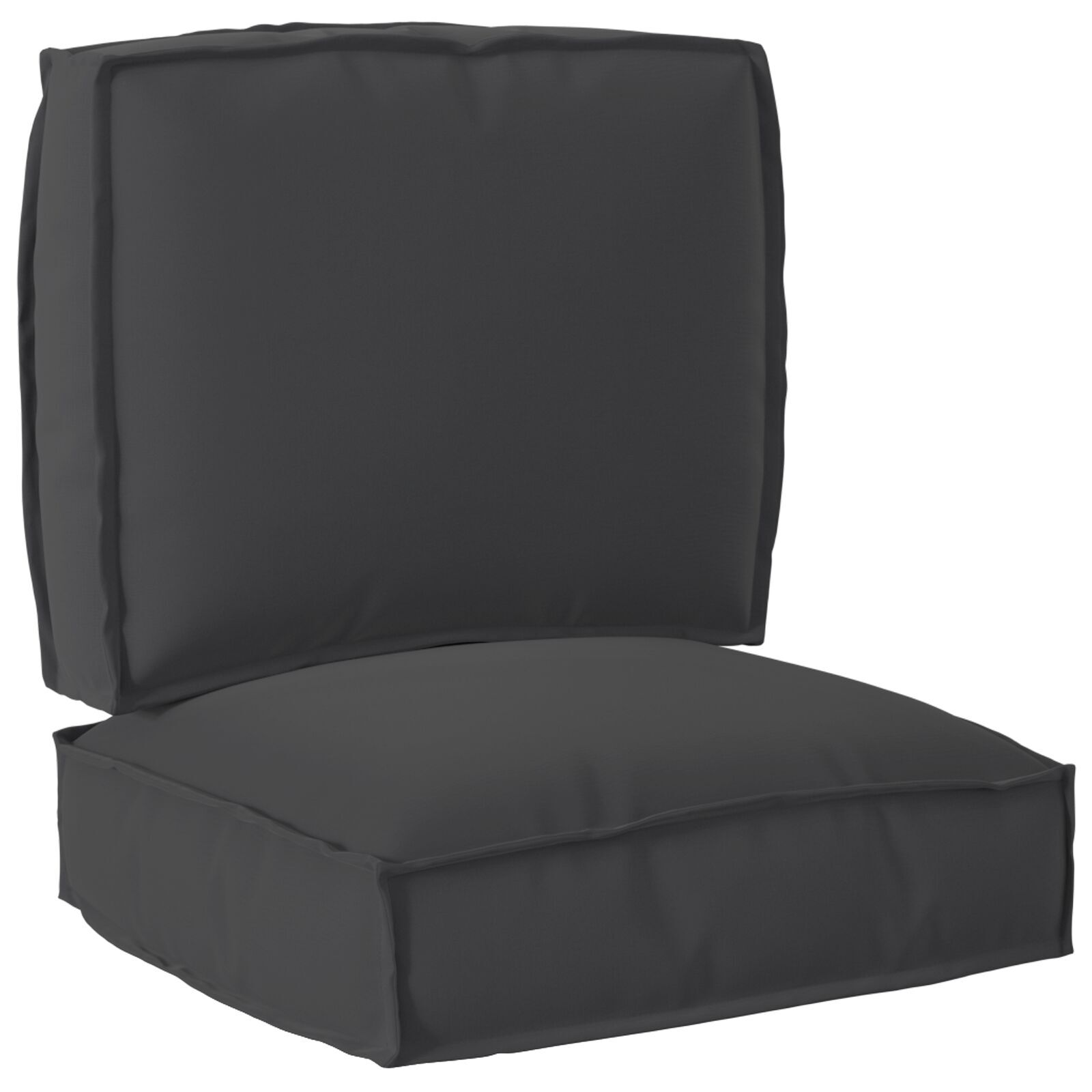 vidaXL Set de perne pentru paleți din 2 piese, negru, din țesătură Oxford vidaXL Set de perne pentru paleți din 2 piese, negru, din țesătură Oxford