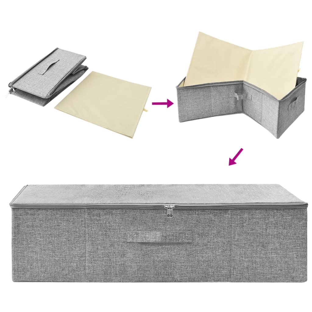 vidaXL Cutie de depozitare, gri, 70x40x18 cm, material textil vidaXL Cutie de depozitare, gri, 70x40x18 cm, material textil