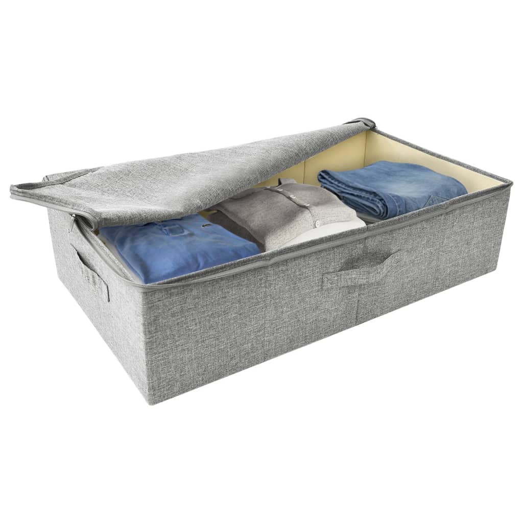 vidaXL Cutie de depozitare, gri, 70x40x18 cm, material textil vidaXL Cutie de depozitare, gri, 70x40x18 cm, material textil
