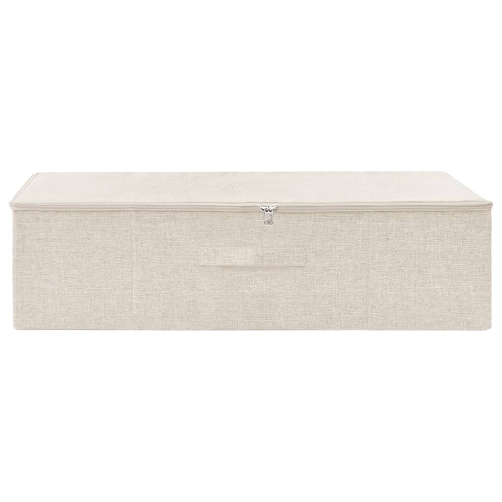 vidaXL Cutie de depozitare, crem, 70x40x18 cm, material textil vidaXL Cutie de depozitare, crem, 70x40x18 cm, material textil