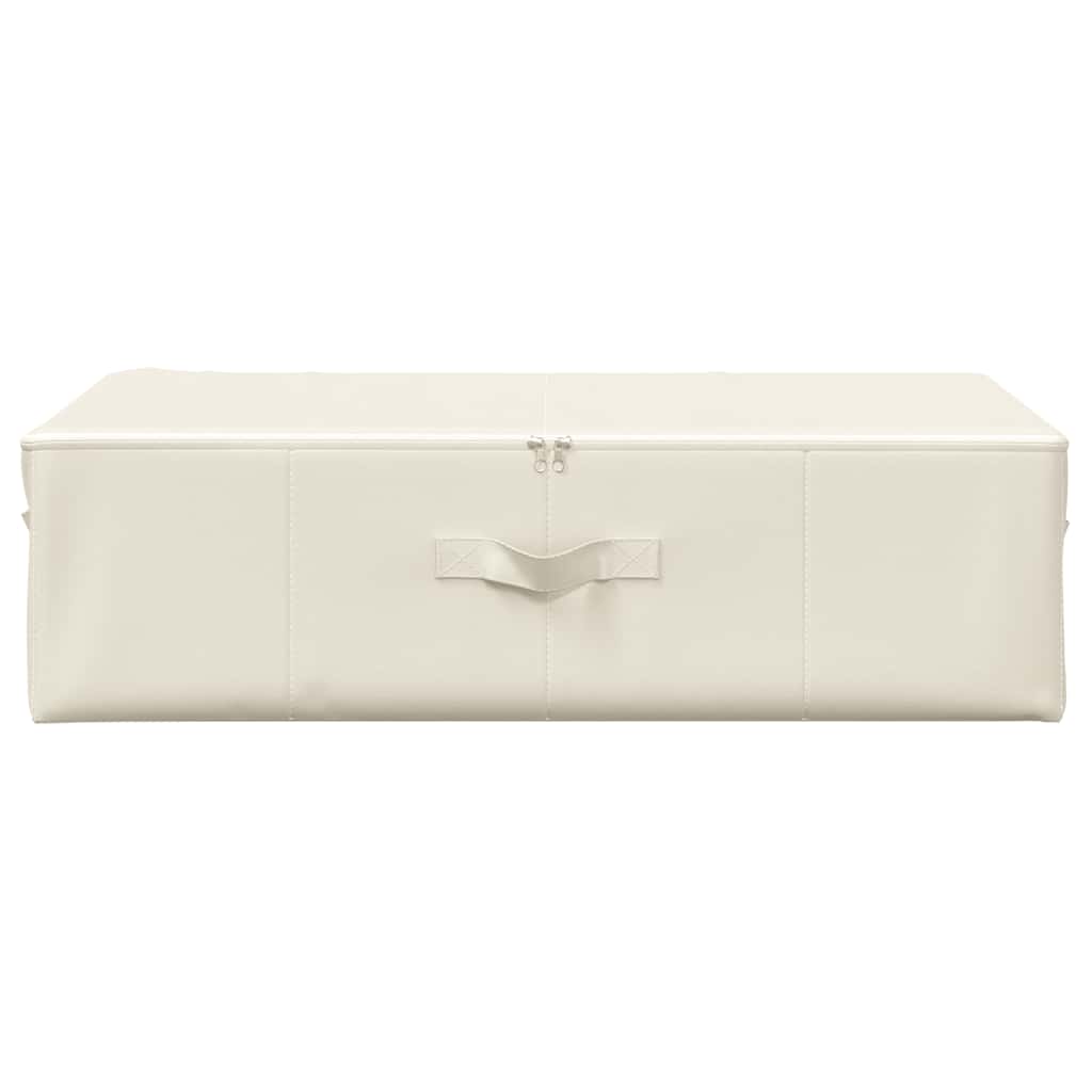 vidaXL Cutie de depozitare, crem, 70x40x18 cm, material textil vidaXL Cutie de depozitare, crem, 70x40x18 cm, material textil