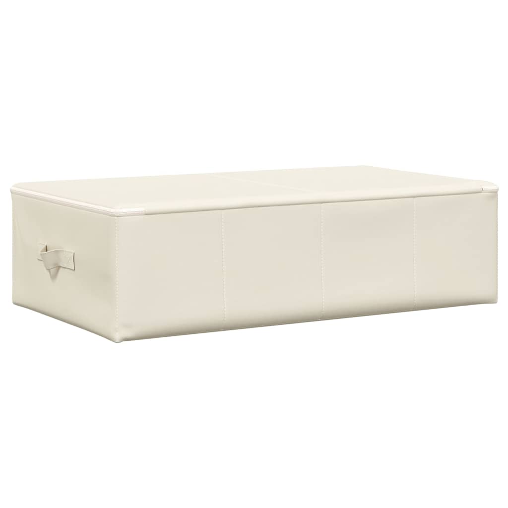 vidaXL Cutie de depozitare, crem, 70x40x18 cm, material textil vidaXL Cutie de depozitare, crem, 70x40x18 cm, material textil