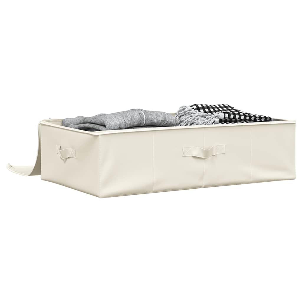vidaXL Cutii de depozitare 2 buc. crem 70x40x18 cm material textil vidaXL Cutii de depozitare 2 buc. crem 70x40x18 cm material textil