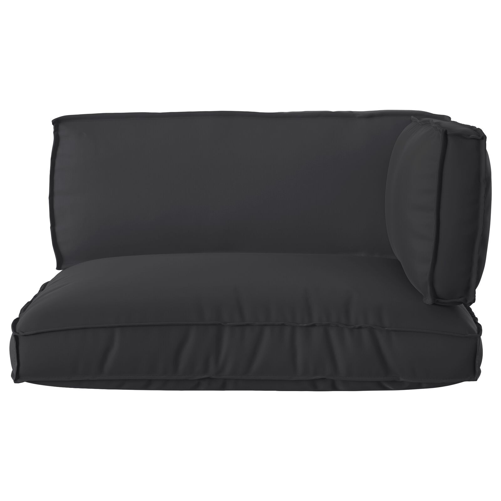 vidaXL Set de perne pentru paleți din 3 piese – Negru, material Oxford vidaXL Set de perne pentru paleți din 3 piese – Negru, material Oxford