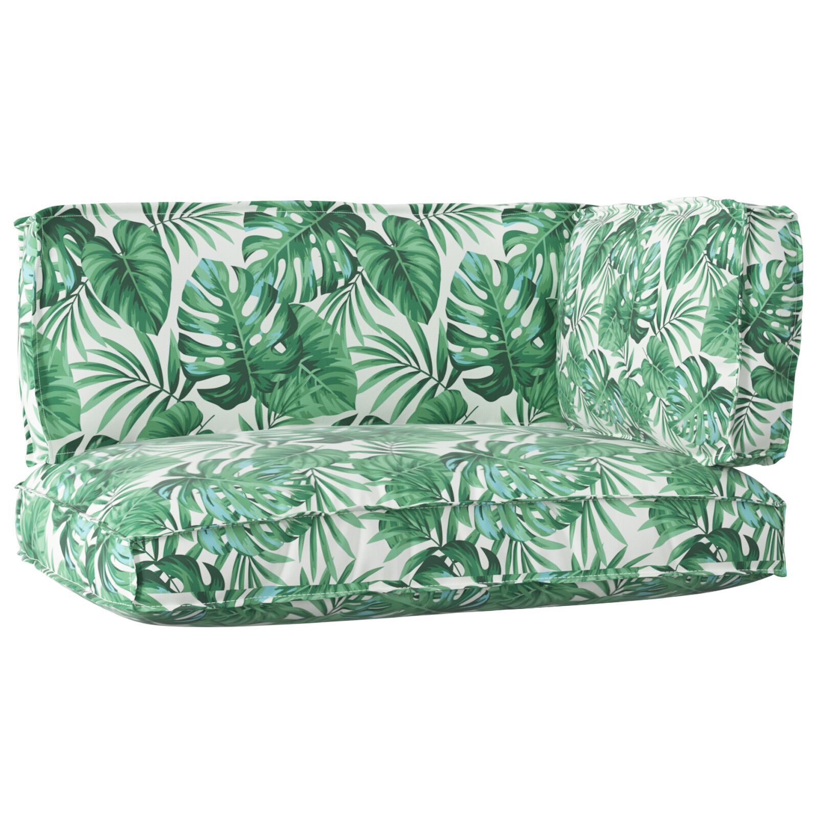 vidaXL Set de perne pentru palet 3 pcs model frunze 120 x 80 x 12 cm vidaXL Set de perne pentru palet 3 pcs model frunze 120 x 80 x 12 cm