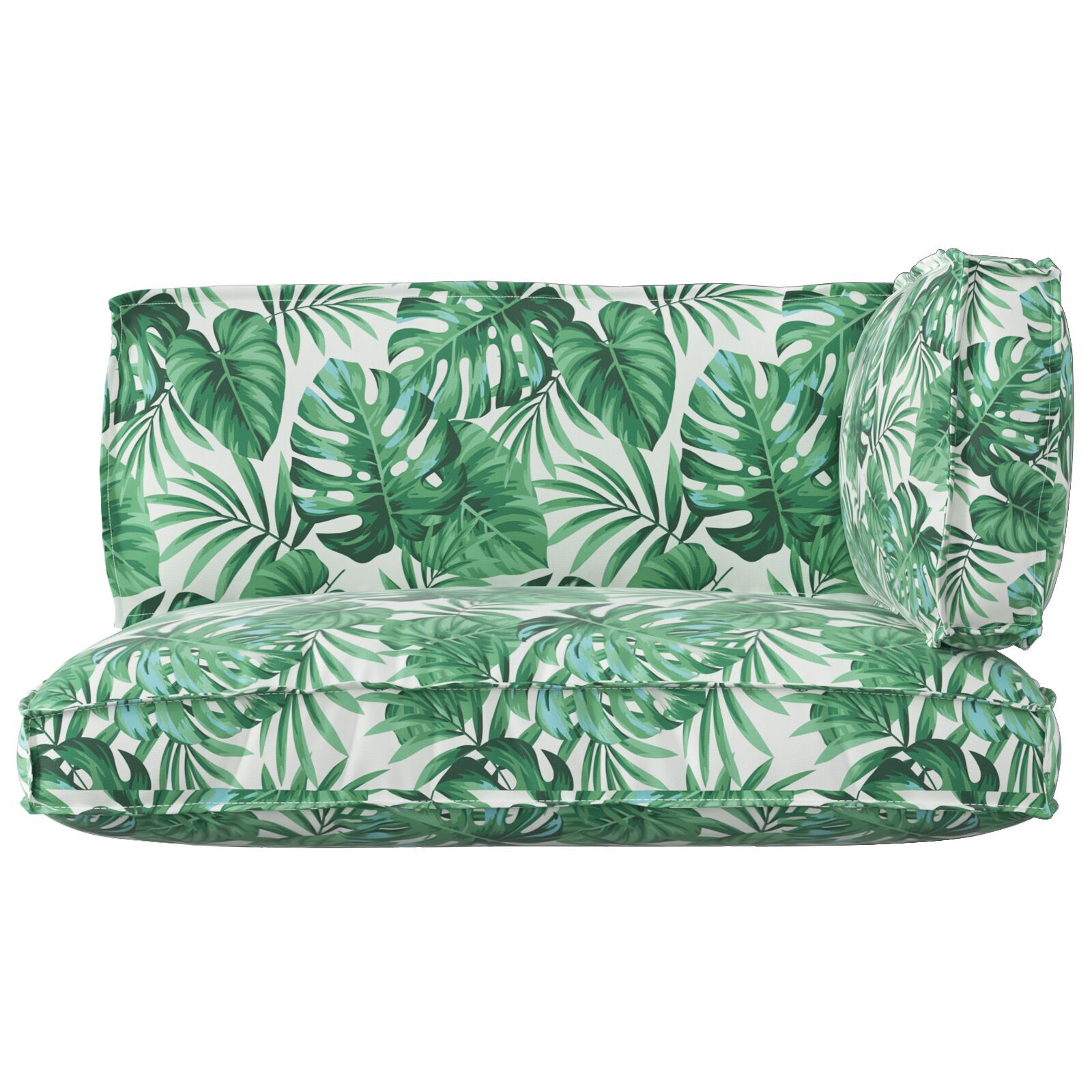 vidaXL Set de perne pentru palet 3 pcs model frunze 120 x 80 x 12 cm vidaXL Set de perne pentru palet 3 pcs model frunze 120 x 80 x 12 cm