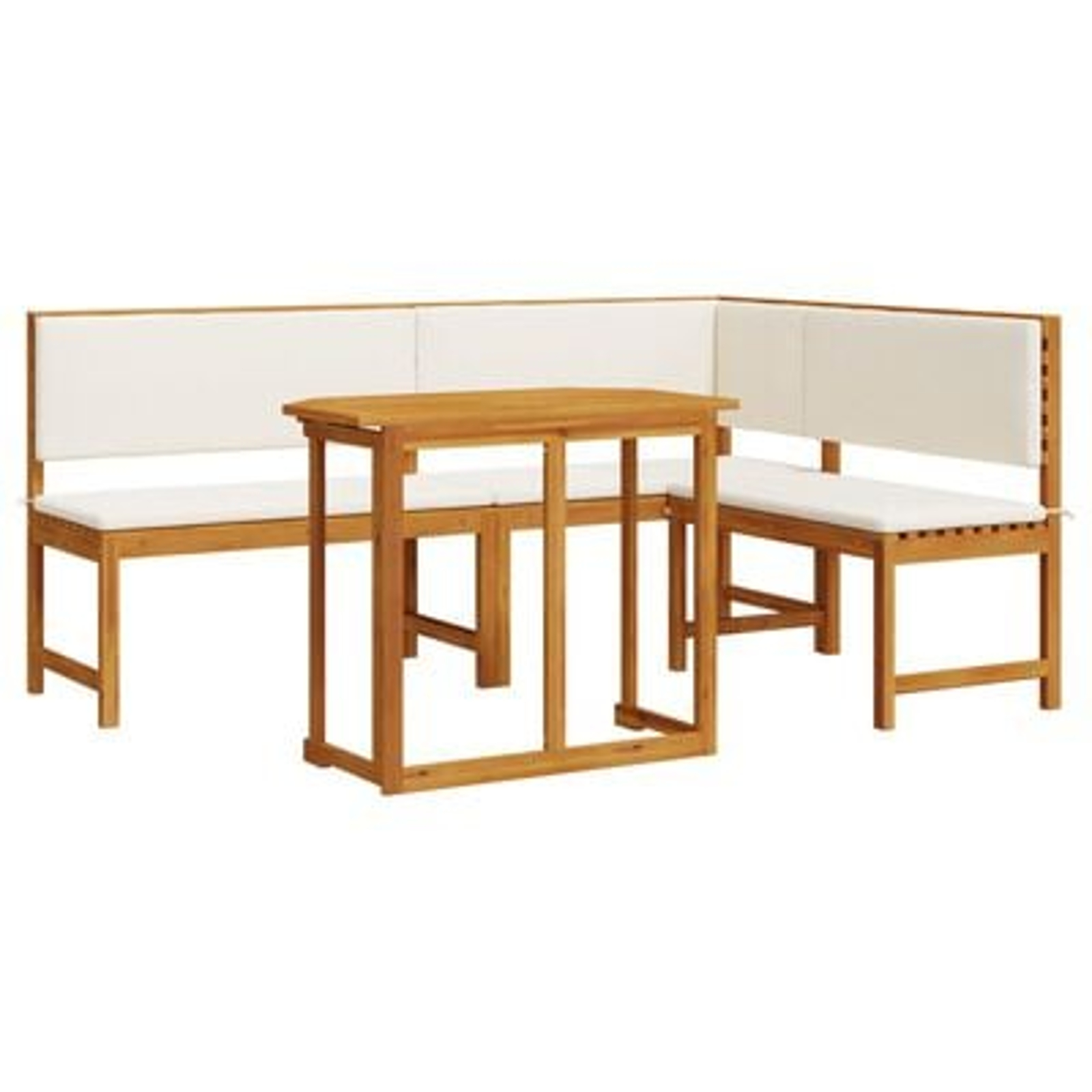 vidaXL Set bistro de grădină cu perne, 3 piese, lemn masiv de acacia vidaXL Set bistro de grădină cu perne, 3 piese, lemn masiv de acacia