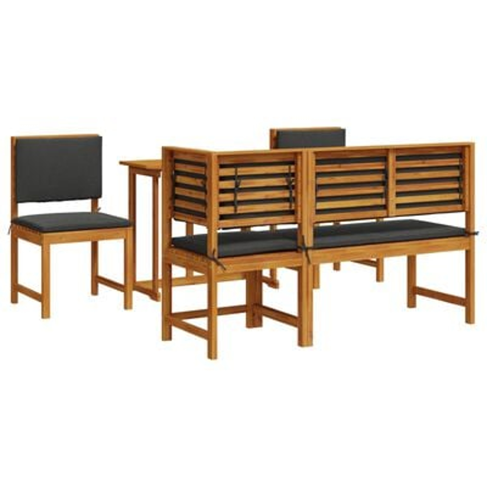 vidaXL Set mobilier de grădină cu perne, 5 piese, lemn masiv de acacia