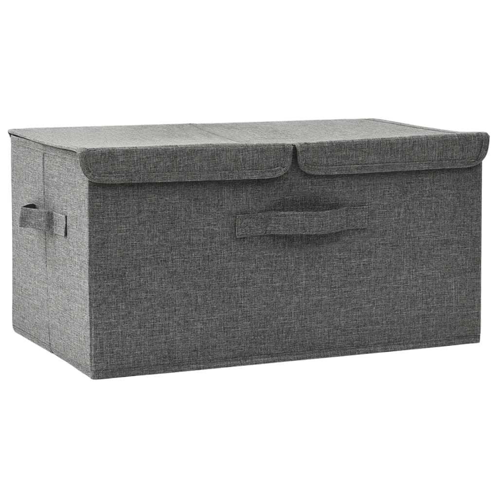 vidaXL Cutie de depozitare, antracit, 50x30x25 cm, material textil vidaXL Cutie de depozitare, antracit, 50x30x25 cm, material textil