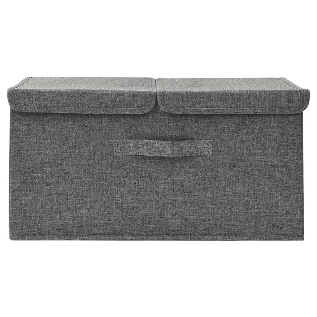 vidaXL Cutie de depozitare, antracit, 50x30x25 cm, material textil vidaXL Cutie de depozitare, antracit, 50x30x25 cm, material textil