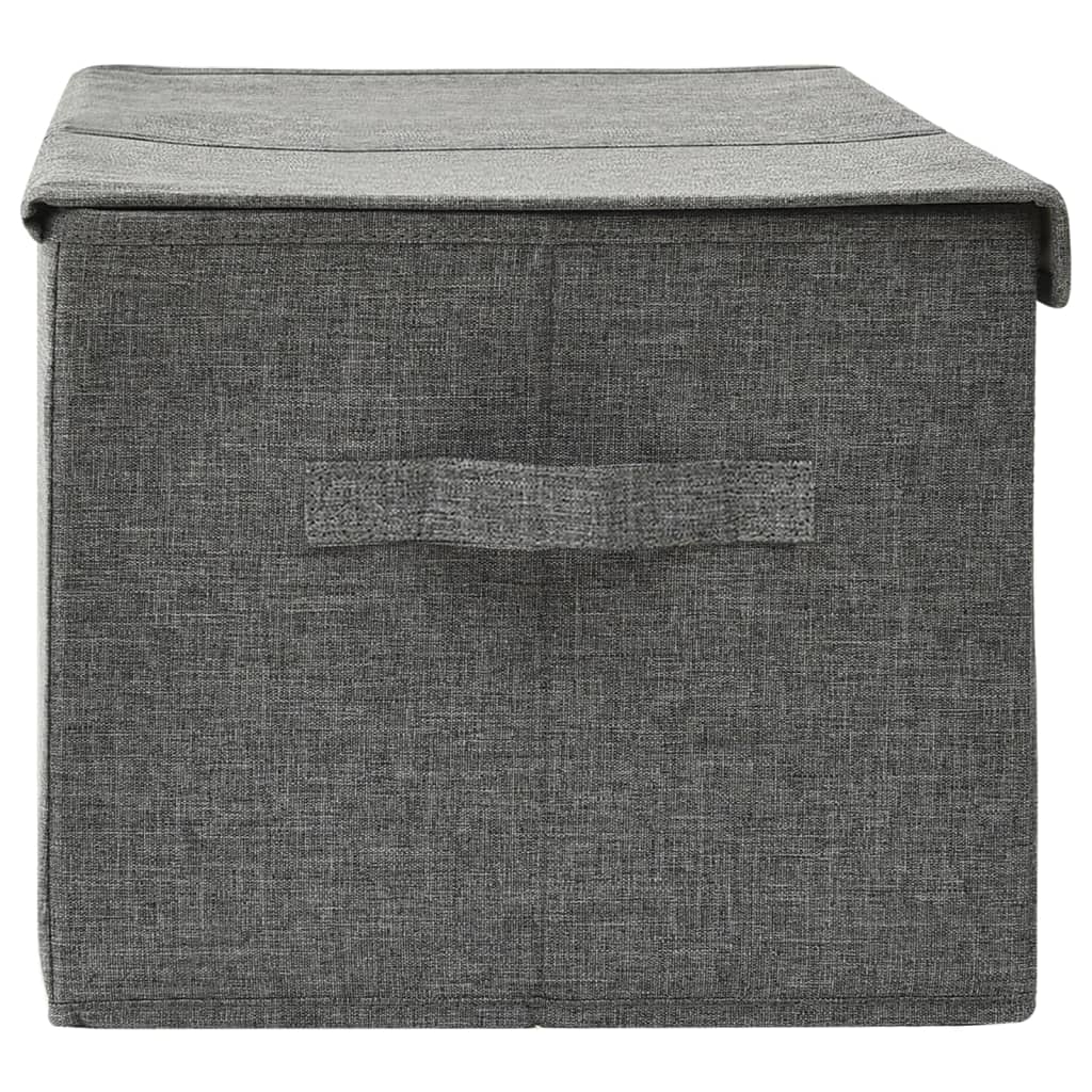 vidaXL Cutie de depozitare, antracit, 50x30x25 cm, material textil vidaXL Cutie de depozitare, antracit, 50x30x25 cm, material textil
