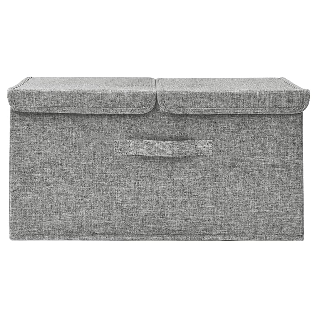 vidaXL Cutie de depozitare, gri, 50x30x25 cm, material textil vidaXL Cutie de depozitare, gri, 50x30x25 cm, material textil