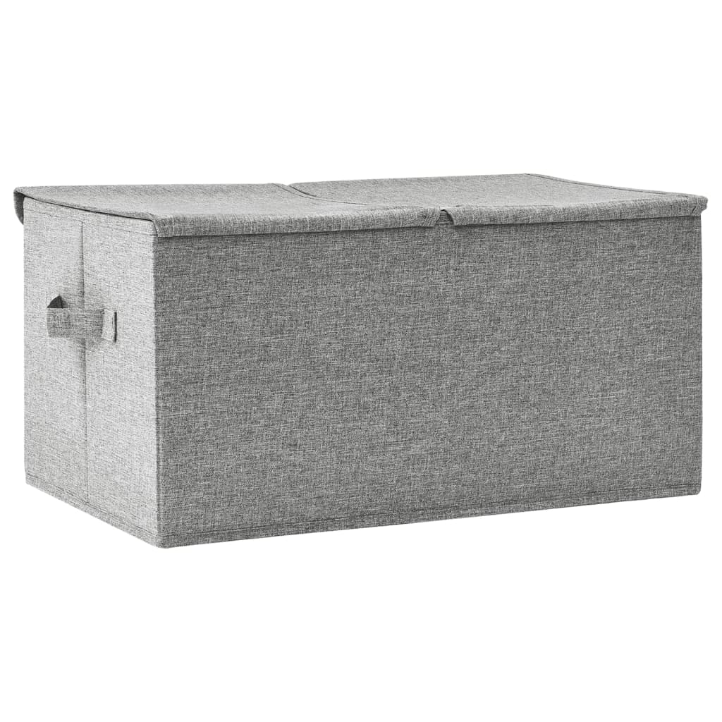 vidaXL Cutie de depozitare, gri, 50x30x25 cm, material textil vidaXL Cutie de depozitare, gri, 50x30x25 cm, material textil